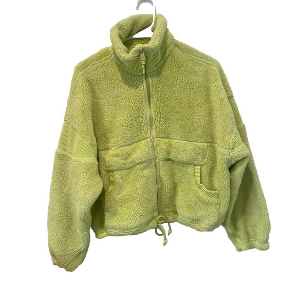 Free People Movement Nantucket Fleece Fullzip Jacket Celery Juice Sz XS - Picture 3 of 8